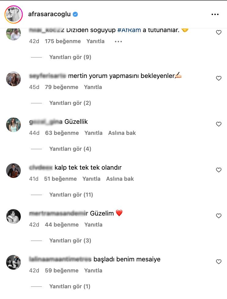 afra saracoglu nun paylasimi begeni topladi kalp tek olandir